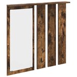 vidaXL Porte-manteau mural avec étagère Chêne fumé 84 x 10 x 80 cm
