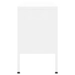 vidaXL Meuble TV Blanc 105x35x50 cm Acier