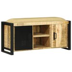 vidaXL Banc 100x35x50 cm Bois massif Bois de manguier brut