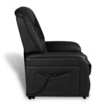 Vidaxl fauteuil inclinable tv noir similicuir