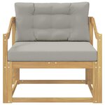 vidaXL Sofa de milieu extérieur Polyester Blanc