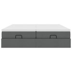 VidaXL Cadre de lit ottoman avec matelas gris foncé 160x200cm tissu