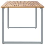 vidaXL Table de jardin pour repas Gris 200 x 90 x 75 cm