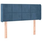 vidaXL Tête de lit à LED Bleu foncé 83x16x78/88 cm Velours