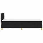 vidaXL Lit à ressorts avec coussin Noir 80 x 200 cm tissu