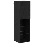 vidaXL Ensemble de meuble TV mural 6 Pièces Chêne Noir Bois d’ingénierie