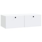 vidaXL Meuble TV mural 98 x 41 x 30 cm Blanc Bois d'ingénierie