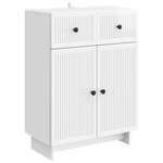vidaXL Buffet Blanc brillant 66 x 34 5 x 90 cm Bois d'ingénierie