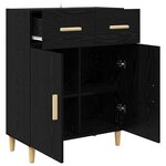 vidaXL Buffet Chêne noir 34 x 69 5 x 89 cm Bois d'ingénierie