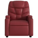 vidaXL Fauteuil inclinable de massage électrique rouge bordeaux