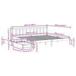 vidaXL Cadre de lit sans matelas 200x200 cm bois massif de pin