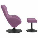 vidaXL Chaise Œuf avec Pouf Violet Velours