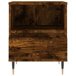 vidaXL Tables de chevet 2 Pièces chêne fumé 40x35x50 cm bois ingénierie
