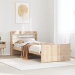 vidaXL Cadre de lit avec tête de lit sans matelas 75x190 cm