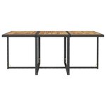 vidaXL Salon de jardin encastrable 11 Pièces Rotin et bois d'acacia Noir