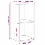 vidaXL Ensemble meuble TV 2 Pièces Bois ancien 72 x 35 x 36.5 cm