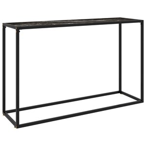 vidaXL Table console Noir 120x35x75 cm Verre trempé