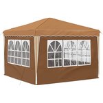 vidaXL Tente de fête pop-up 288 x 288 x 245 cm Beige Tissu Oxford
