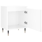 vidaXL Table de chevet blanc brillant 40x30x50 cm bois d’ingénierie