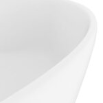 vidaXL Lavabo de luxe avec trop-plein Blanc mat 36x13 cm Céramique