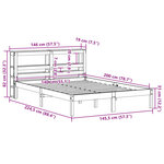 vidaXL Cadre de lit sans matelas blanc 140x200 cm bois de pin massif