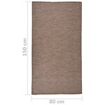 vidaXL Tapis à tissage plat d'extérieur 80x150 cm Marron