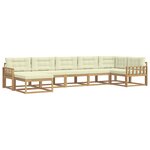 vidaXL Ensemble de canapés d'extérieur 7 pc Blanc et crème