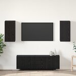 vidaXL Meuble TV Montage mural 2 Pièces Chêne noir Bois d'ingénierie