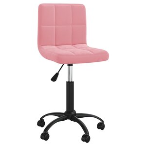 vidaXL Chaise pivotante de bureau Rose Velours