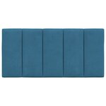 vidaXL Coussin de tête de lit Hanko bleu 100 cm velours