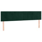 vidaXL Têtes de lit 2 Pièces Vert foncé 90x5x78/88 cm Velours
