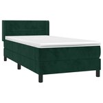vidaXL Sommier à lattes de lit et matelas Vert foncé 80x200 cm Velours
