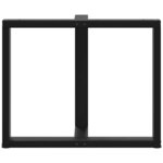vidaXL Pieds de table à manger en T 2 pièces Noir 90x35x(72-73) cm Acier