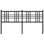 vidaXL Tête de lit métal noir 160 cm