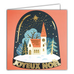Carte Joyeux Noël avec Enveloppe Blanche 15x15cm