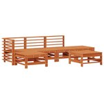 vidaXL Ensemble de salon de jardin 6 Pièces Brun cire Bois de pin massif