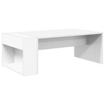 vidaXL Table basse Blanc 95 x 50 x 34 cm Bois d'ingénierie