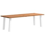 vidaXL Table à manger marron clair bois de chêne massif rectangulaire