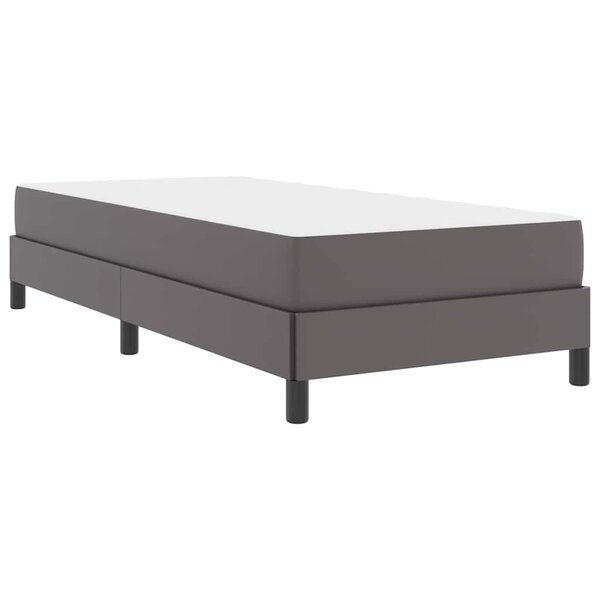 vidaXL Lit avec matelas Gris 90 x 190 cm Faux cuir