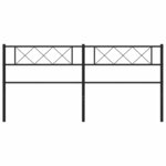 vidaXL Tête de lit métal noir 180 cm