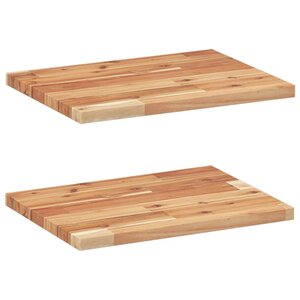 vidaXL Étagères flottantes 2 Pièces 40x30x2 cm acacia massif à l'huile