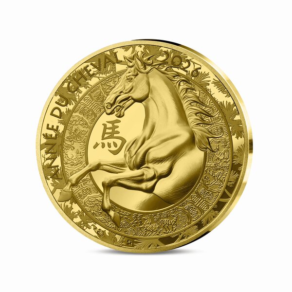 Année du cheval - Monnaie de 50€ 1/4 Oz Or