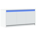 vidaXL Meuble TV avec LED blanc 100x34x50 cm bois d'ingénierie