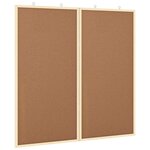 vidaXL Tableau d'Affichage 80 x 80 x 1.4 cm Bois de pin massif Marron
