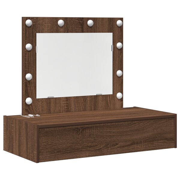 vidaXL Table de Toilette Marron 83 x 40 x 70 cm Bois d'ingénierie