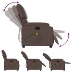 vidaXL Fauteuil de massage inclinable Marron Similicuir