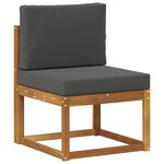 vidaXL Ensemble de canapés d'extérieur 8 pc Naturel et Anthracite