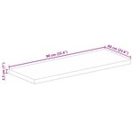 vidaXL Dessus de table 90x60x2 5 cm rectangulaire bois massif récupéré