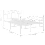 vidaXL Cadre de lit sans matelas blanc métal 120x200 cm