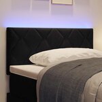 vidaXL Tête de Lit LED avec des lumières à LED Noir 100 cm Velours